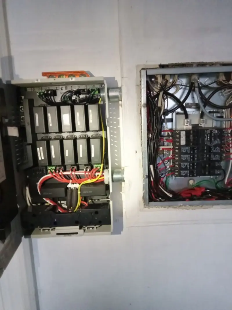 Electrical panel upgrade completed for Security Camera Wiring in Milton